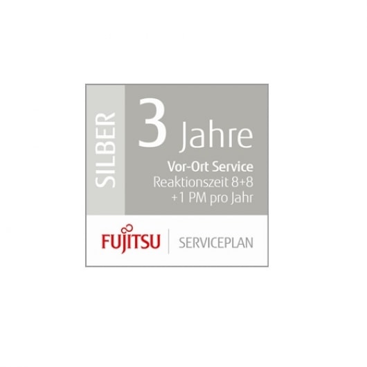 Fujitsu Serviceplan Silber, 3 Jahre Vor-Ort-Service, Reaktionszeit 8 Stunden für Produktionsscanner