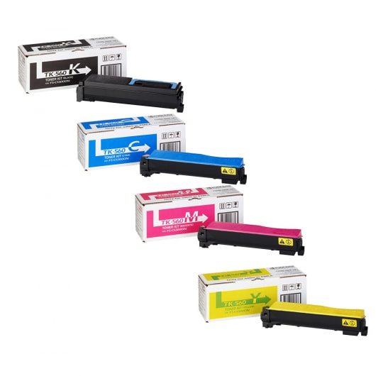 Kyocera Toner-Set TK-560 (Schwarz, Cyan, Magenta, Yellow) für FS-C5300dn FS-C5350dn