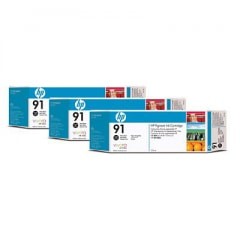 HP Tinte Multipack Nr. 91 C9481A Photo Black, 3x 775 ml