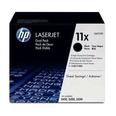 HP Toner Schwarz Q6511XD für LaserJet 2410 2420 2430 2x 12k