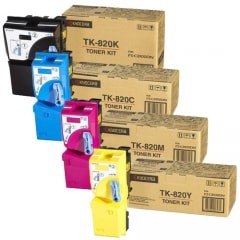 Kyocera Toner-Set TK-820 (Schwarz, Cyan, Magenta, Yellow) für FS-C8100