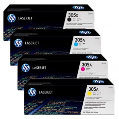 HP Toner-Set 305X/305A (Cyan, Magenta, Yellow, Schwarz) für Color LaserJet M351 M375 M451 M475 