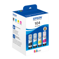 Epson Tinte 104 EcoTank 4-Farben Multipack, 4x je 65ml