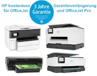 HP kostenlose Garantieverlängerung auf 3 Jahre bei ausgewählten HP OfficeJet- bzw. HP OfficeJet Pro-Druckern