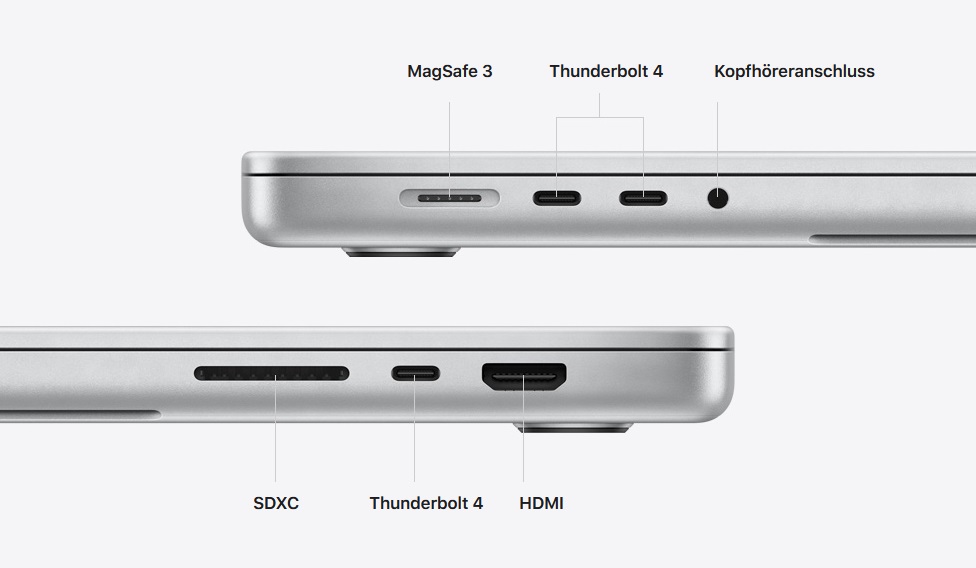 Apple MacBook Pro 14 Zoll Anschlüsse