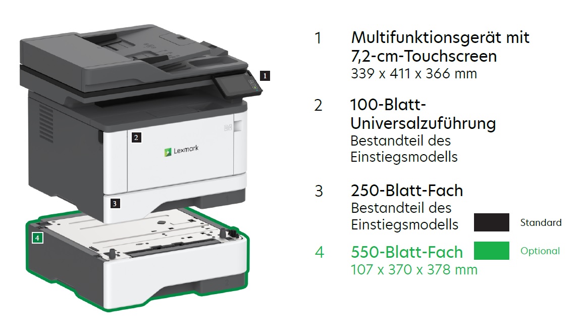 Lexmark MX431adn Produktansicht